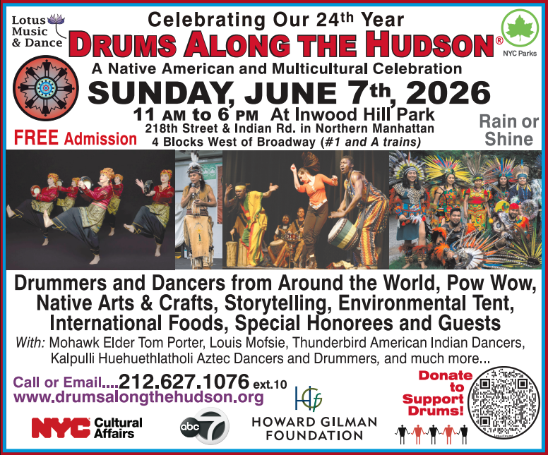 Drums Along the Hudson: A Native American Festival and Multicultural Celebration 2026